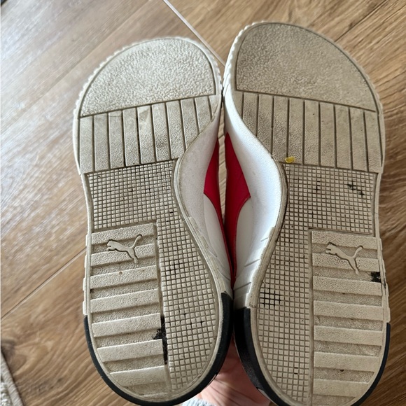 Puma Women's Cali Chase White and Hot Pink Sneakers - Picture 7 of 8